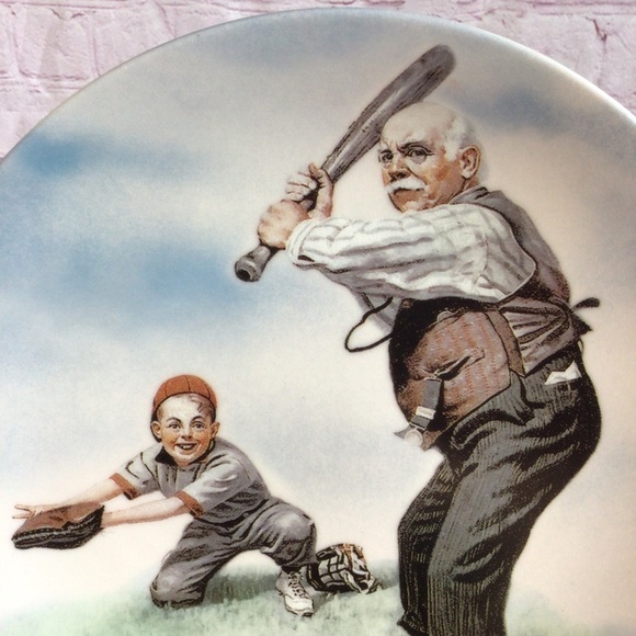 Vintage Norman Rockwell “Batter Up” Collector’s Plate - 2003 - Picture 2 of 5